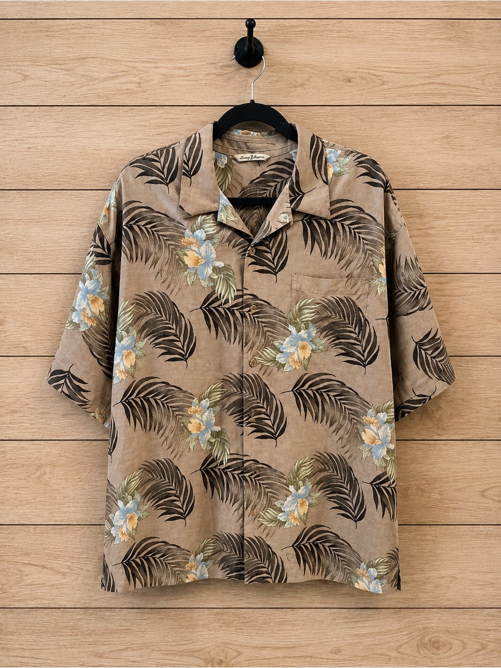 XL Tommy Bahama Tropical Floral Hawaiian Silk Shirt